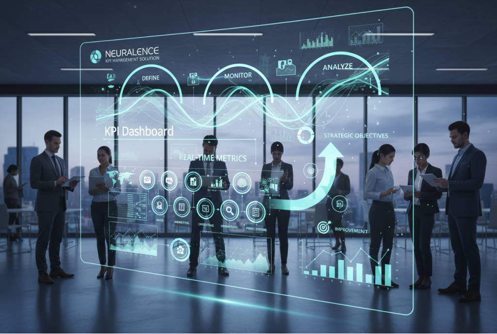 kpi_management_neuralence_team_reviewing_kpi_reports_and_performance_charts_during_a_business_meeting_.webp